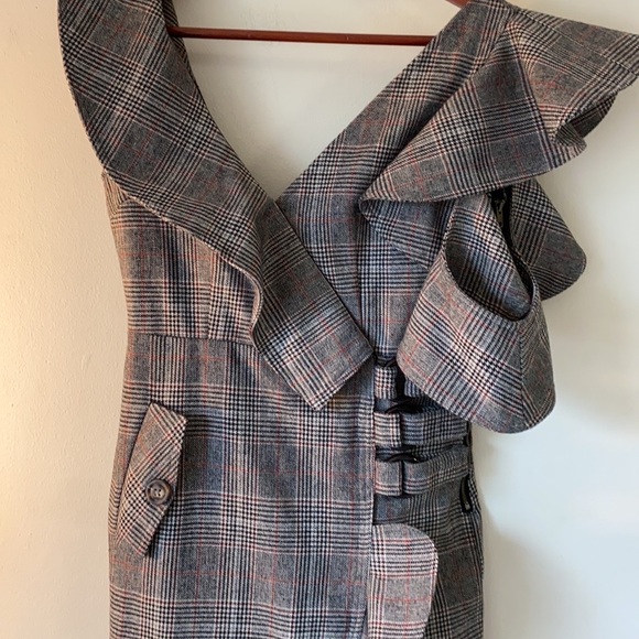 Self Portrait  midi length plaid dress US 0 UK 4 EUC - Picture 14 of 14